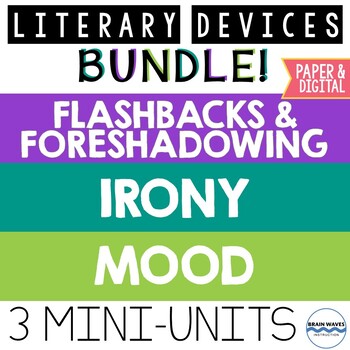 Preview of Literary Devices Mini-Units: Mood, Foreshadowing & Flashback, Irony (Digital)