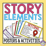 Story Elements Posters and Activities - Fiction Literary D