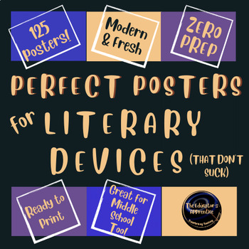 Preview of Literary Devices Posters for High School - 125 Posters for Literary Terms!!