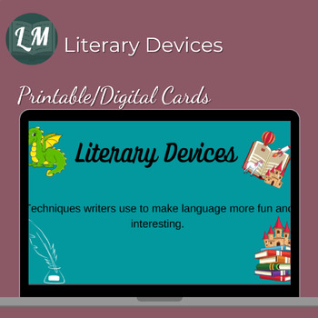 Preview of Literary Devices Cards for Poetry and Literature - Figurative Language and More!
