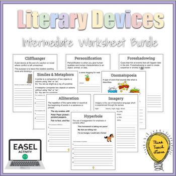 Preview of Literary Devices Worksheet Collection