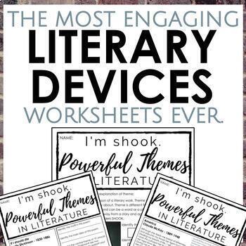 Preview of Literary Devices Worksheets for Secondary ELA