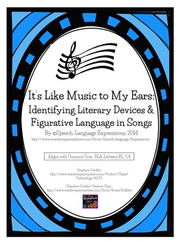 Preview of Figurative Language in Songs (Activity and Mini-Posters)
