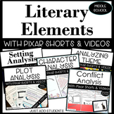 Literary Elements Activities Bundle for novel, short story