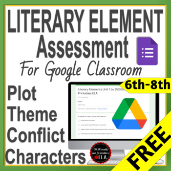 Preview of Literary Elements Assessment On Google Forms FREE