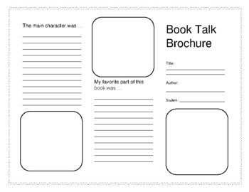 Preview of BME (Beginning, Middle, End) Book Talk Brochure