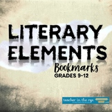 Literary Elements Bookmarks Use With Any Novel Great Refer