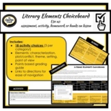 Literary Elements Choiceboard