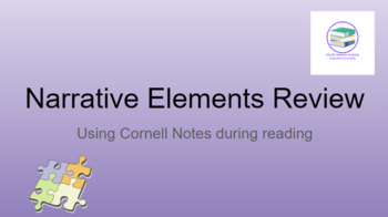 Preview of Literary Elements Notes and Cornell Note Template