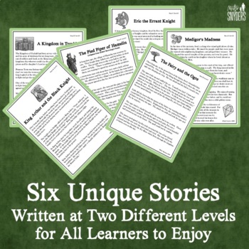 Literary Elements (Story Grammar) Quizzes and Worksheets by Mister Snyders