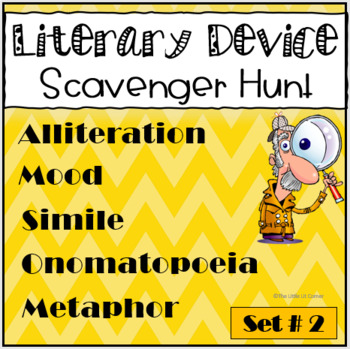 Preview of Literary Elements Scavenger Hunt Close Reading
