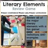Literary and Poetic Elements Task Card Review Game, Editable