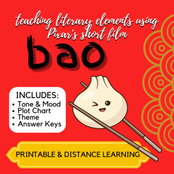 Preview of Literary Elements Using Animated Short Film BAO - DISTANCE LEARNING