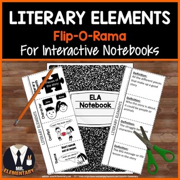 Preview of Literary Elements Vocabulary Interactive Notebook