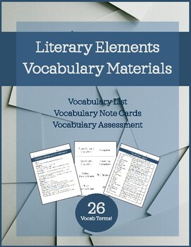 Preview of Literary Elements Vocabulary Materials