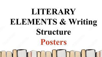 Preview of Literary Elements and Writing Structure Simple Classroom Posters
