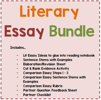 Preview of Literary Essay Bundle *Growing*