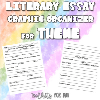 literary essay graphic organizer