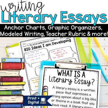 Preview of Literary Essay Analysis Writing About Reading 3rd 4th Grade ELA Test Prep