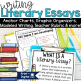 Literary Essay Organizers Examples Analysis Activities ELA Test Prep