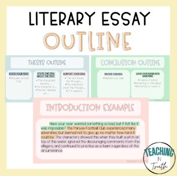 Preview of Literary Essay Outline and Example
