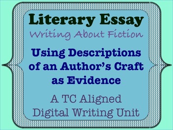 how to write an author's craft essay