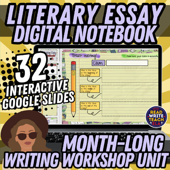 Preview of Literary Essay Writing: DIGITAL Interactive Notebook