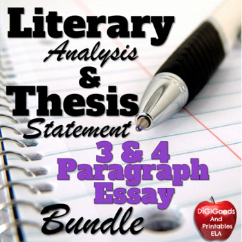 Preview of Literary Essay and Thesis Statement Workshop