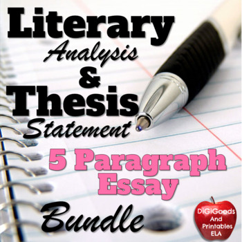 Preview of Literary Essay and Thesis Statement Workshop Distance Learning
