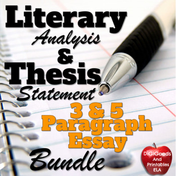 Preview of Literary Essay and Thesis Statement Workshop Distance Learning