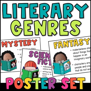 Preview of Literary Genre Posters - Reading Genre Posters and Anchor Charts