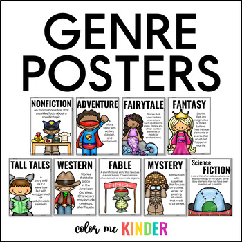 Preview of Reading Genre Posters 16 Full and Half Sized Posters