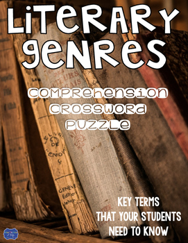 Literary Genres Crossword by Bow Tie Guy and Wife TPT