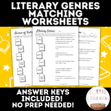 Literary Genres Matching Worksheets | Fiction and Nonficti