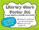 Literary Genres Poster set for Upper Elementary and Middle