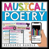 Poetry Music Activities - Song Lyrics Assignments and Pres