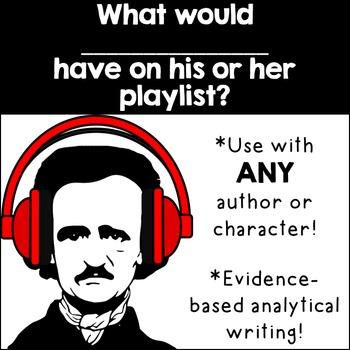 Preview of Literary Playlist: A Fun Writing Activity to use with ANY Piece of Literature