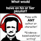 Literary Playlist: A Fun Writing Activity to use with ANY 