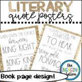 Literary Quote Posters - Book Page Designs