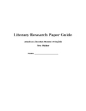 Literary Research Paper Guide
