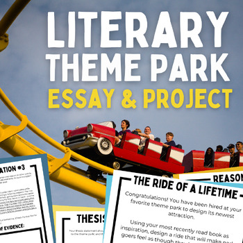 Preview of Literary Response / Book Report Alternative - Design a Theme Park Ride Bundle