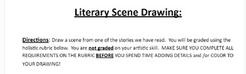 Preview of Literary Scene Drawing Activity 