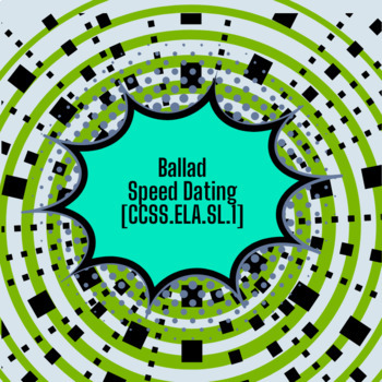 Preview of Literary Speed Dating with Ballads [CCSS.ELA.SL.1-2] (EDITABLE)