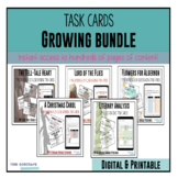 Task Cards: ** Growing Bundle ** for novels and short stor