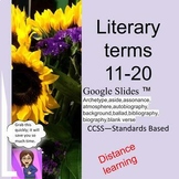 Literary Term Device Slide Show for 11-20  using Google Apps™