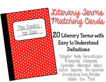 Preview of Literary Term Matching Cards