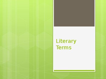 Literary Terms by Madame Professeur | Teachers Pay Teachers