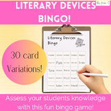 Literary Terms Bingo Game - Engaging ELA Activity for Midd