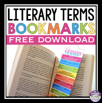 Preview of Free Literary Devices Bookmarks - Literary Terms and Story Elements Reference