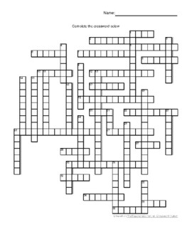 Preview of Literary Terms Crossword Puzzle